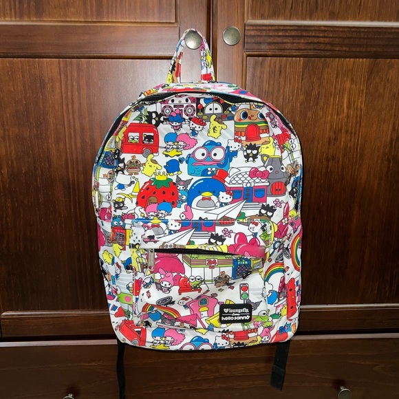 Loungefly Hello Kitty Full Size Backpack Multi Characters - Picture 1 of 15